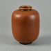 Erich and Ingrid Triller for Tobo, ovoid vase with reddish brown glaze G9253 - Freeforms