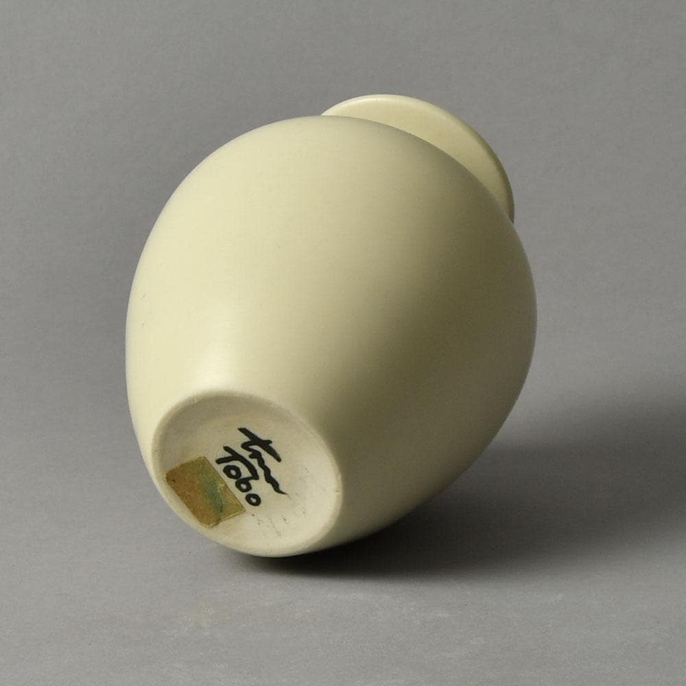 Erich and Ingrid Triller for Tobo, stoneware vase with matte white glaze G9037 - Freeforms