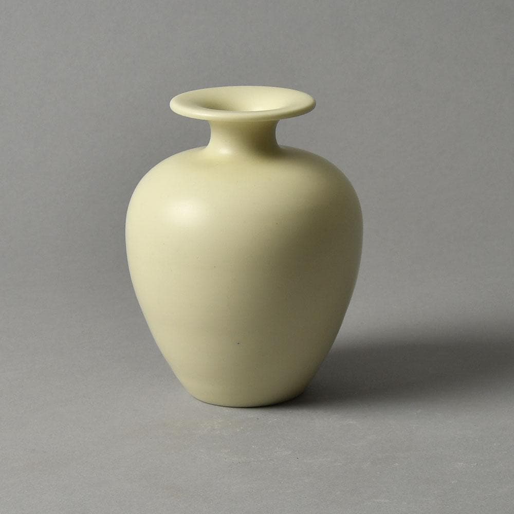 Erich and Ingrid Triller for Tobo, stoneware vase with matte white glaze G9037 - Freeforms