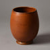 Erich and Ingrid Triller for Tobo vase with reddish brown glaze G9338 - Freeforms