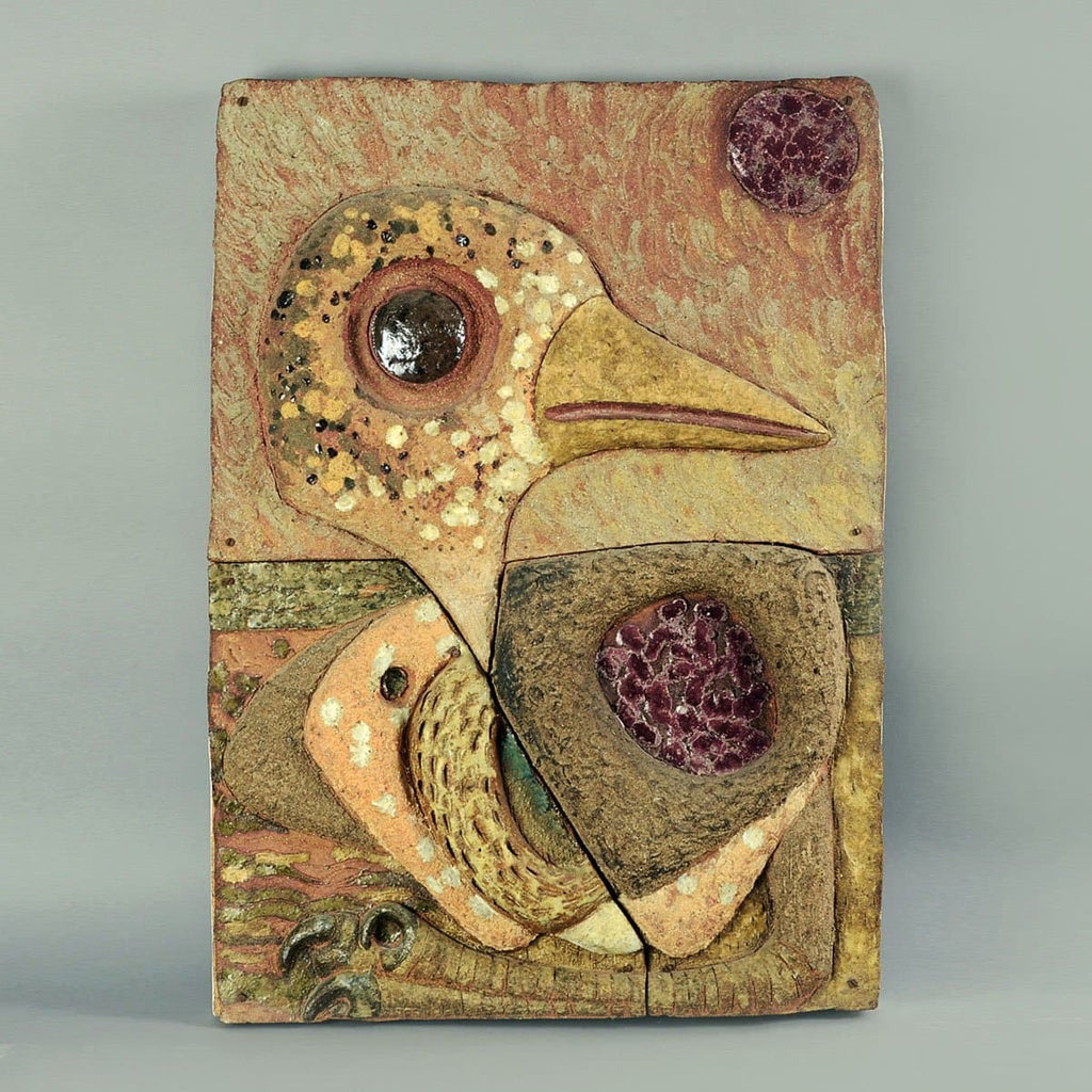 "Fågelunge Med Röd Sol" (Chick with Red Sun) by Tyra Lundgren B3793 - Freeforms