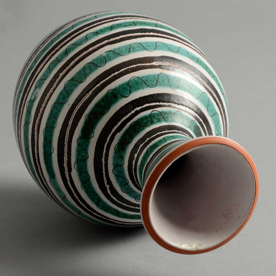 "Faience" earthenware vase by Wilhelm Kage N7380 - Freeforms