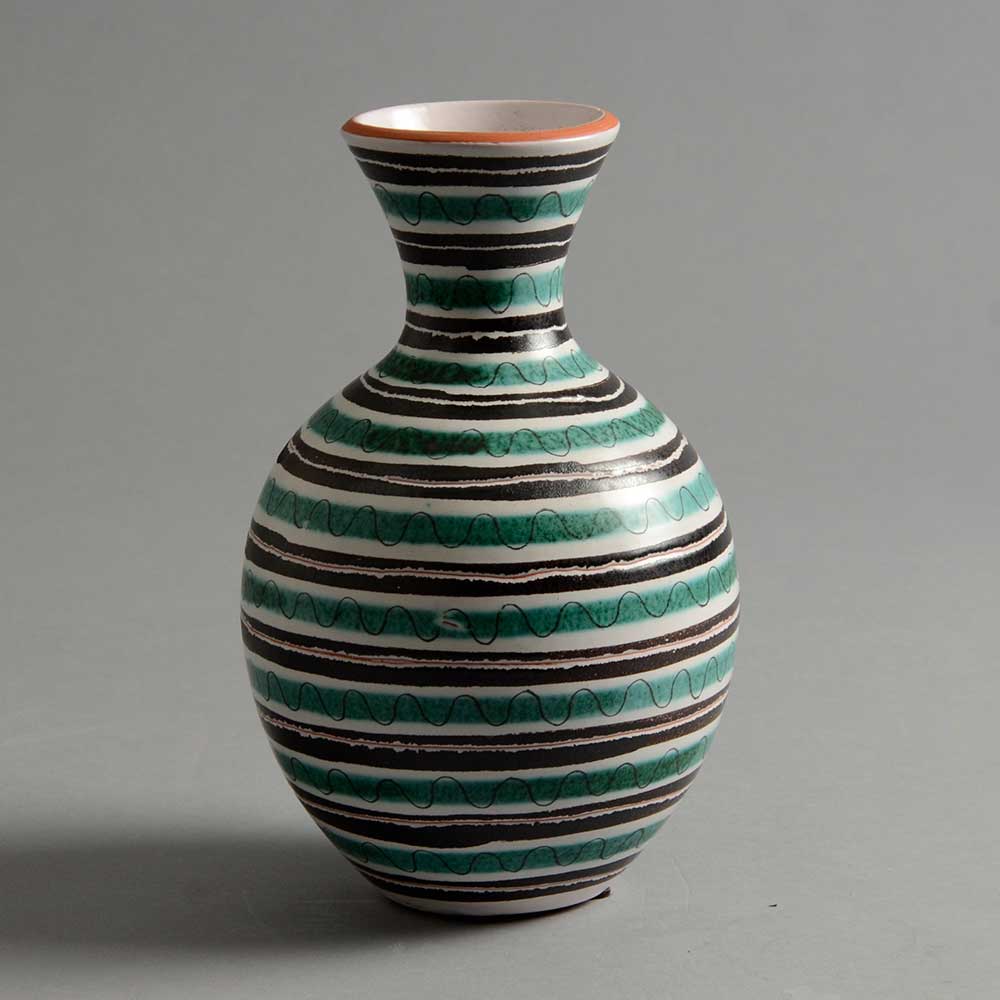 "Faience" earthenware vase by Wilhelm Kage N7380 - Freeforms
