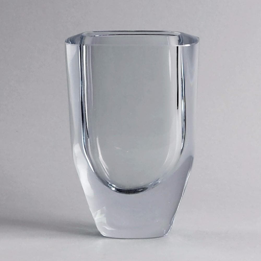 Flattened glass vase by Gerda Stromberg N7436 - Freeforms