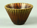 Fluted bowl with brown glaze by Arne Bang A1212 - Freeforms