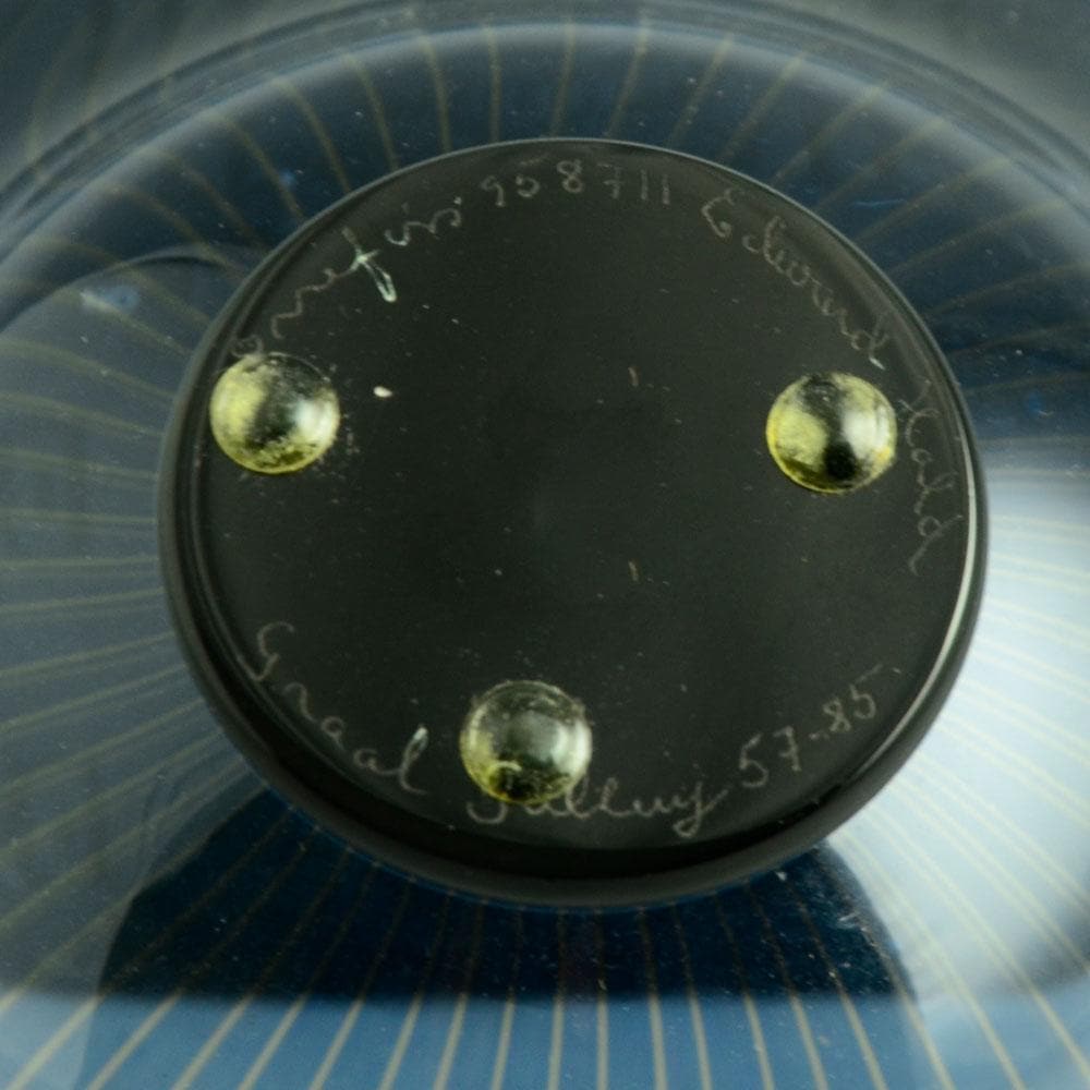 Footed glass "slip graal" bowl by Edward Hald for Orrefors N3638 - Freeforms