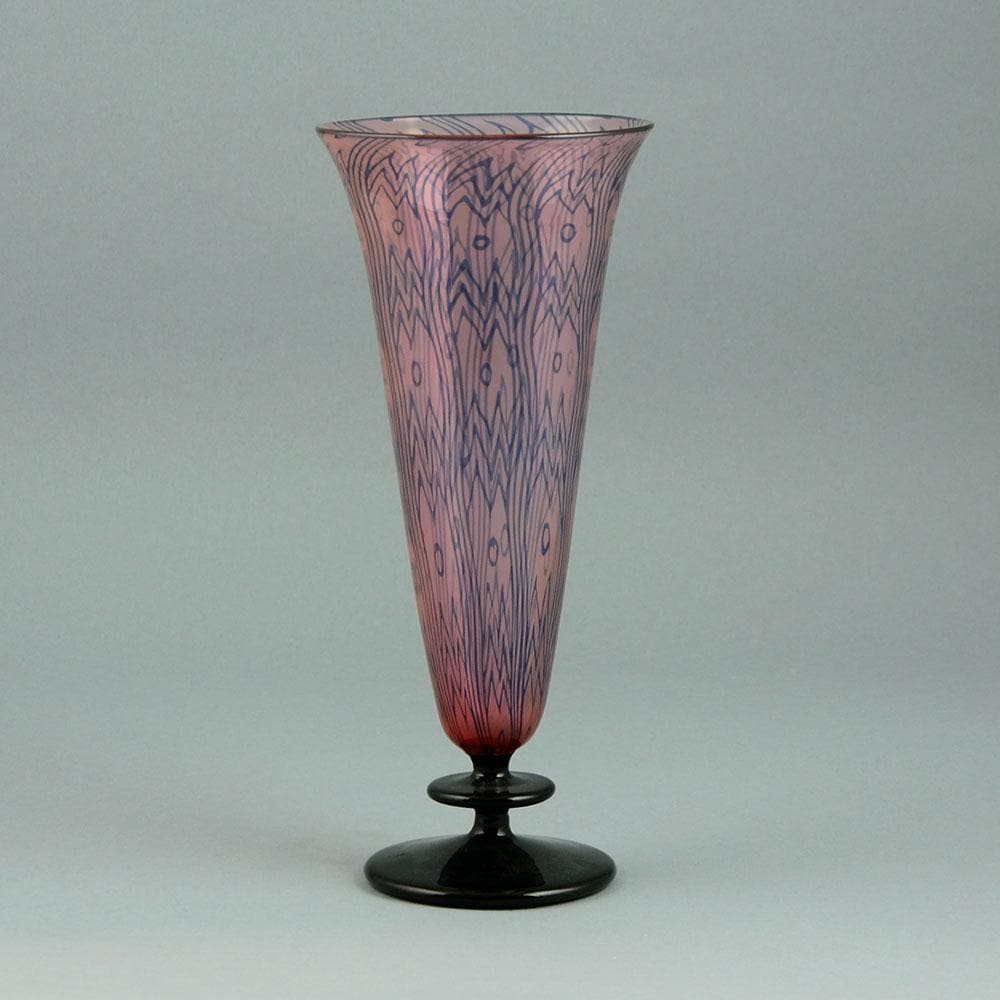 Footed glass vase by Edward Hald for Orrefors N7044 - Freeforms