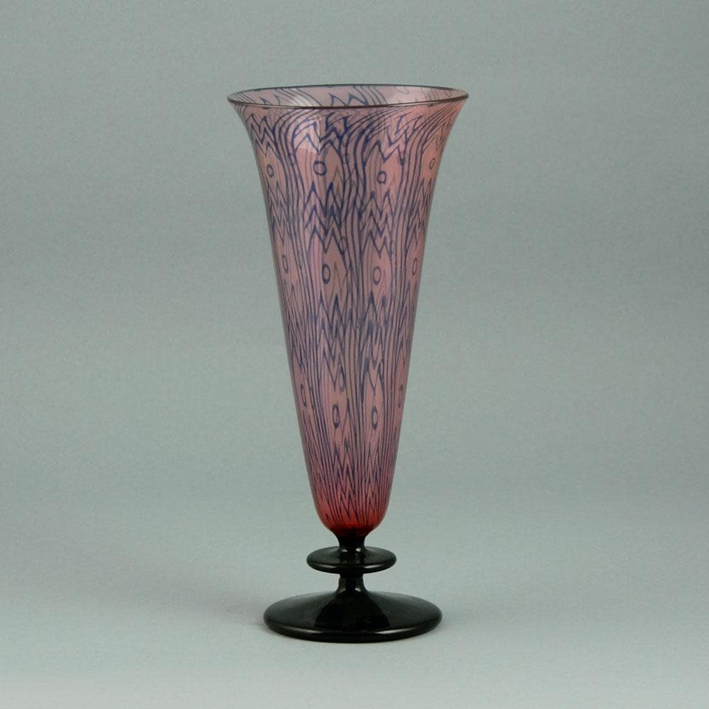 Footed glass vase by Edward Hald for Orrefors N7044 - Freeforms