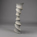 Frank Schillo, very large stoneware sculptural vase with white glaze E7316 - Freeforms