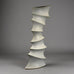 Frank Schillo, very large stoneware sculptural vase with white glaze E7316 - Freeforms