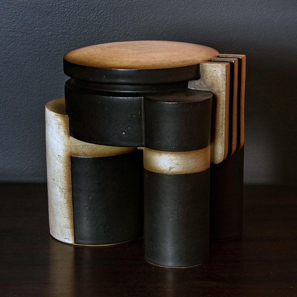 Fritz Vehring, Germany, unique stoneware sculpture E7303 - Freeforms