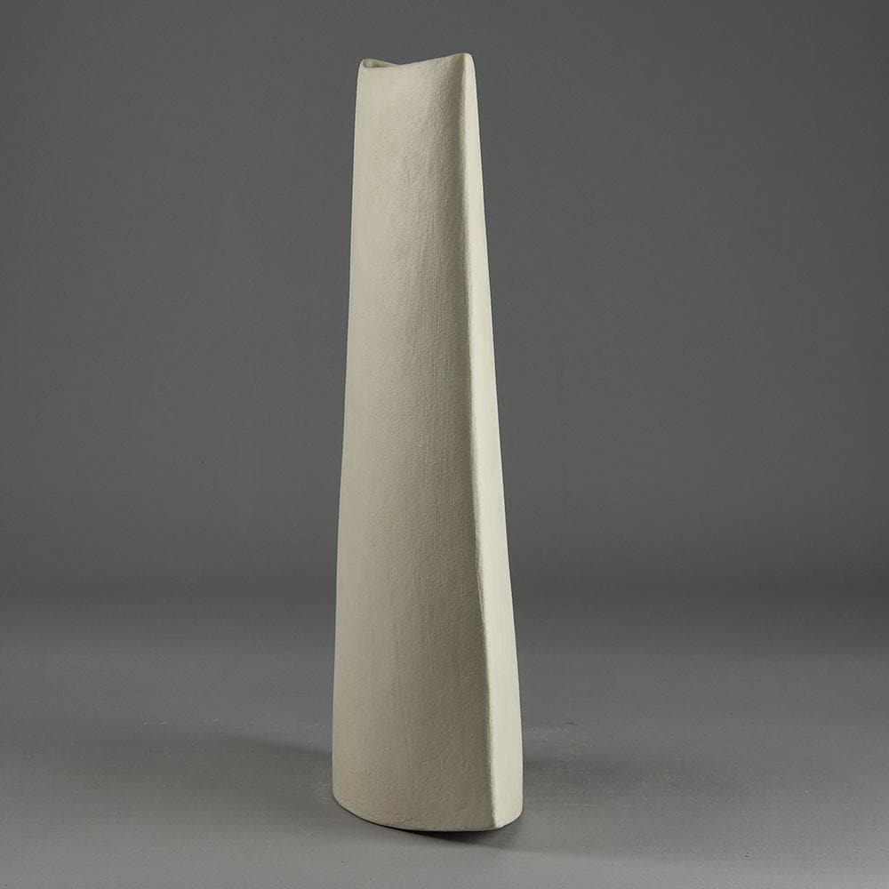 Gabrielle Koch, UK, earthenware vase with matte white surface E7392 - Freeforms