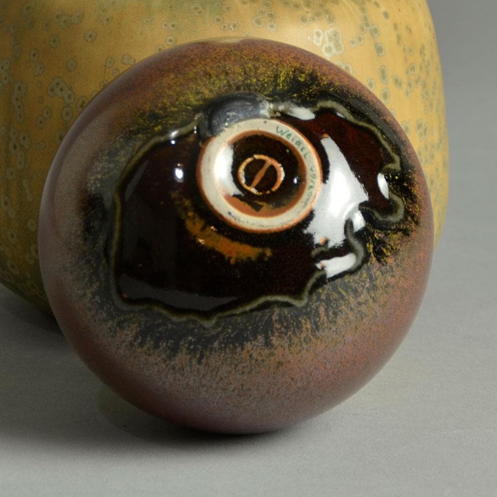 Gerald and Gotlind Weigel, own studio, Germany, stoneware vase with tenmoku glaze E7254 - Freeforms
