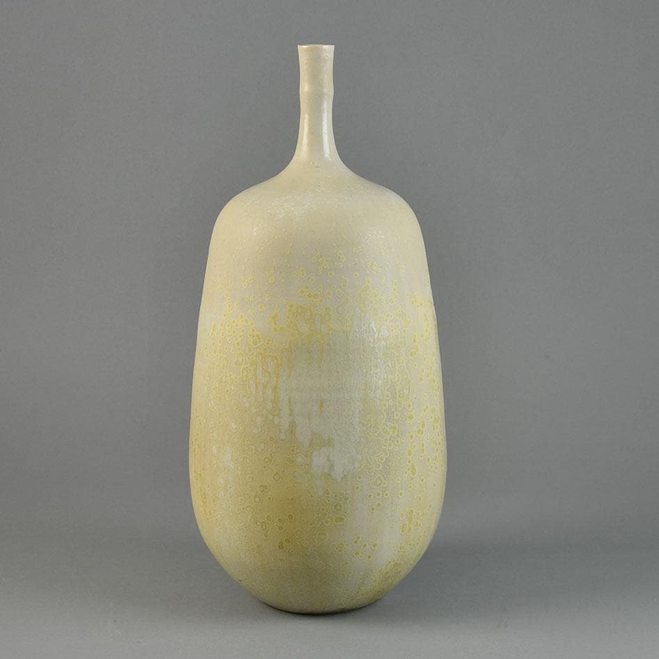 Gerald and Gottlind Weigel , Germany, large unique stoneware vase with white glaze G9259 - Freeforms