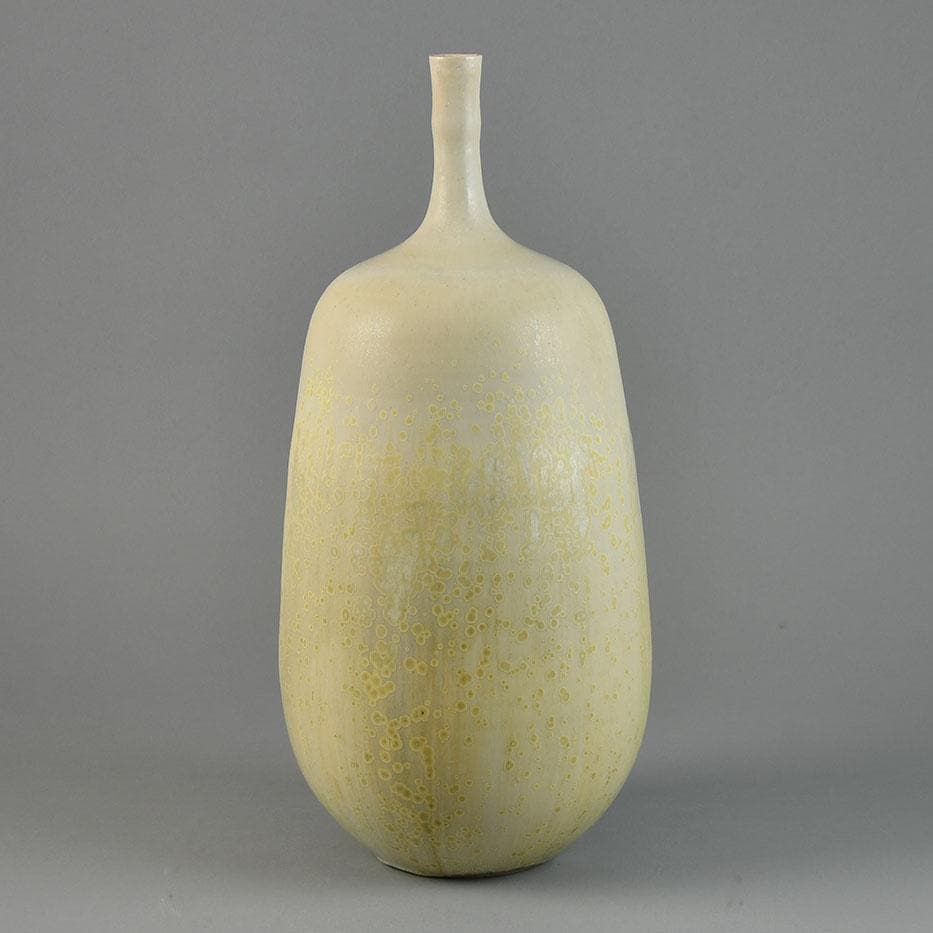 Gerald and Gottlind Weigel , Germany, large unique stoneware vase with white glaze G9259 - Freeforms