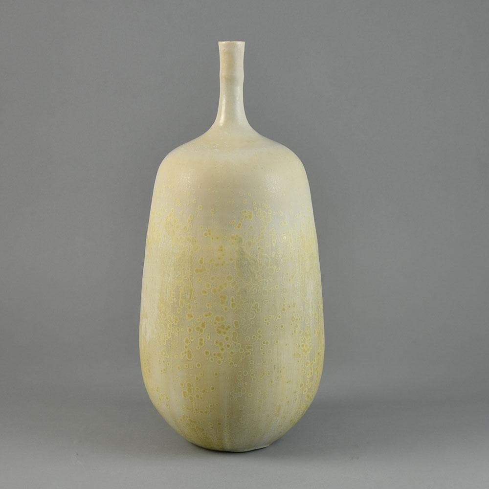 Gerald and Gottlind Weigel , Germany, large unique stoneware vase with white glaze G9259 - Freeforms