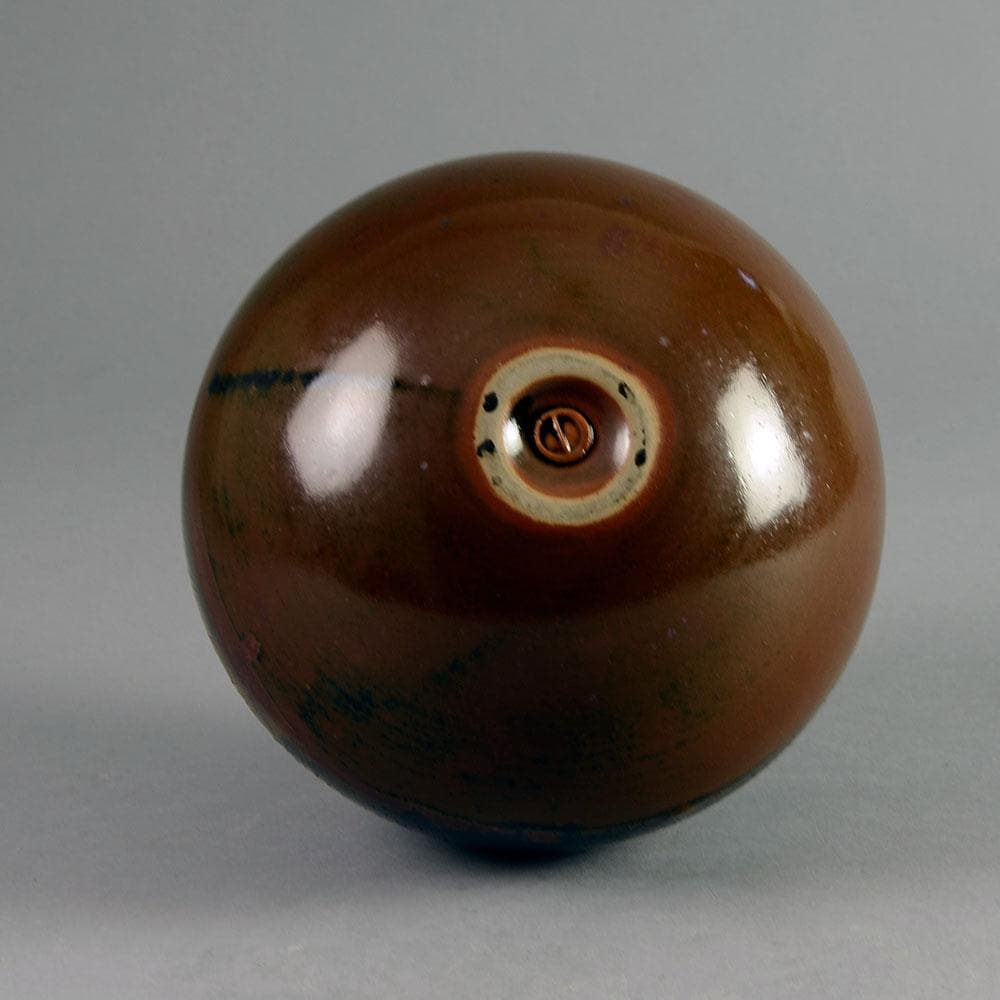 Gerald Weigel, own studio, Germany, Stoneware vase with tenmoku glaze D6151 - Freeforms