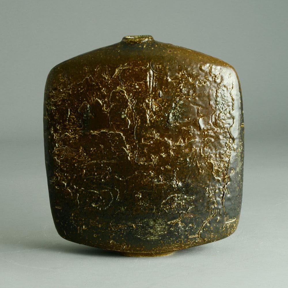 Gerald Weigel, own studio, vase with brown glaze C5493 - Freeforms