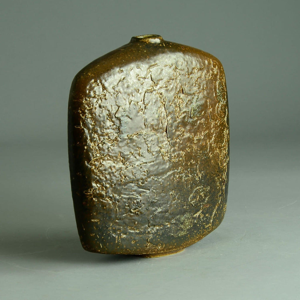 Gerald Weigel, own studio, vase with brown glaze C5493 - Freeforms