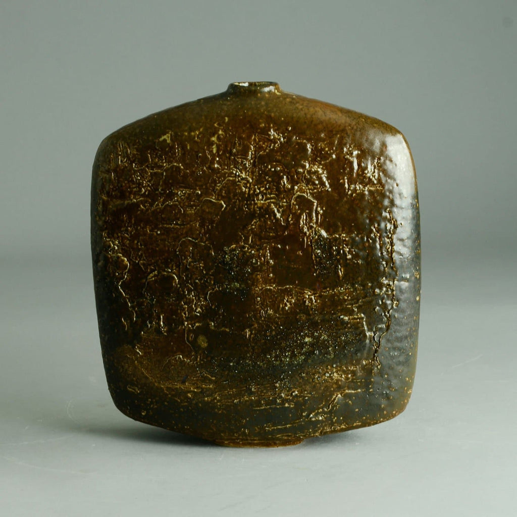 Gerald Weigel, own studio, vase with brown glaze C5493 - Freeforms