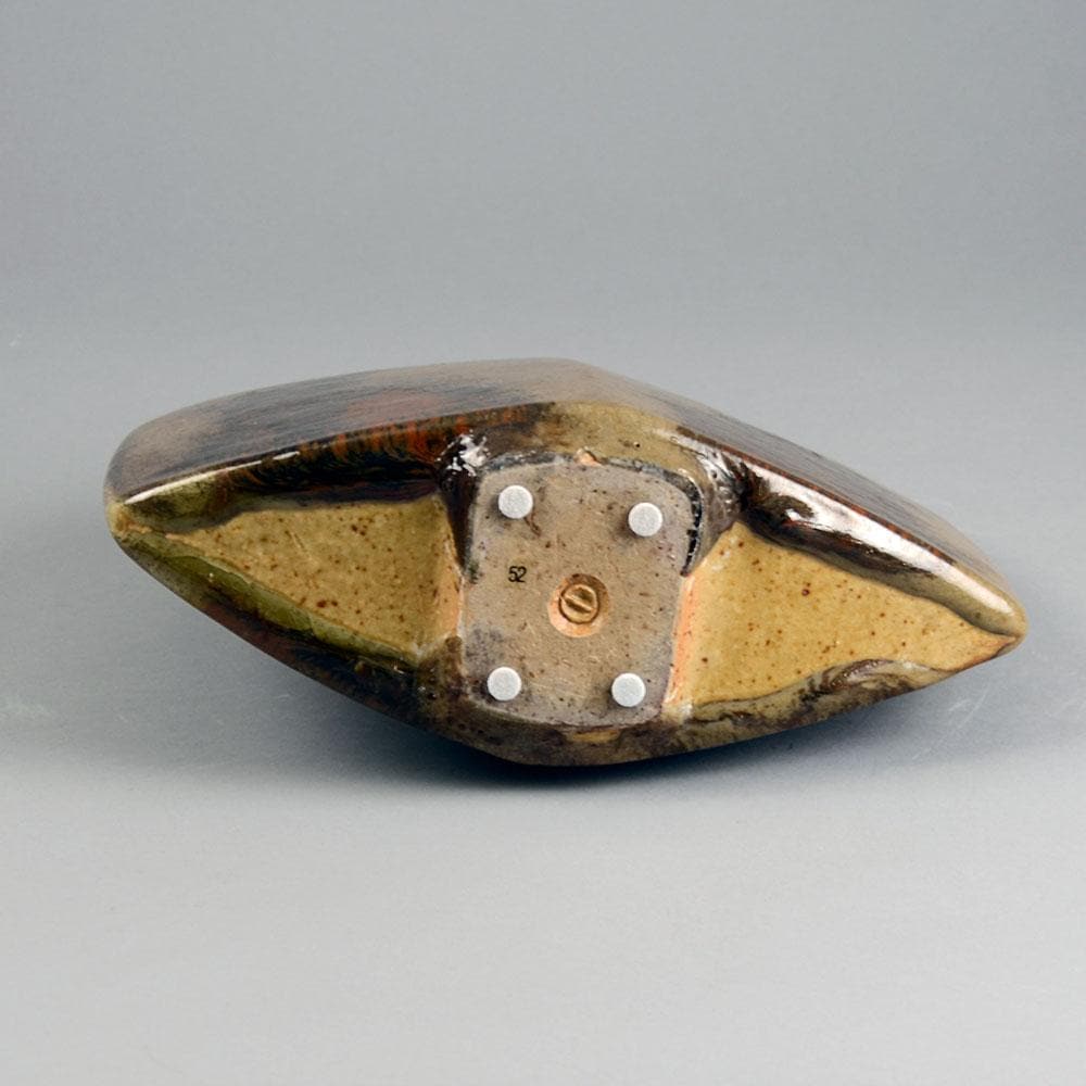 Gerald Weigel, own studio, vase with brown glaze E7012 - Freeforms