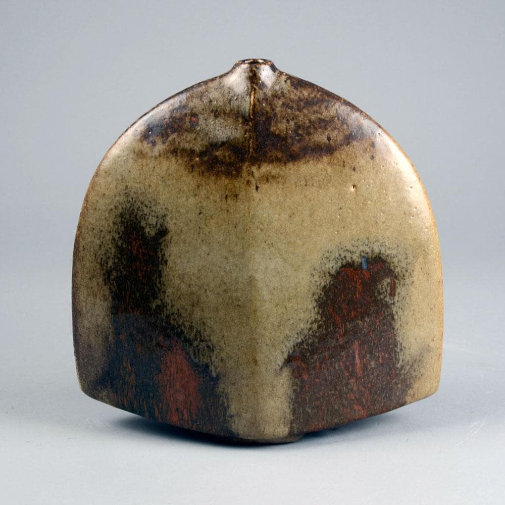 Gerald Weigel, own studio, vase with brown glaze E7012 - Freeforms