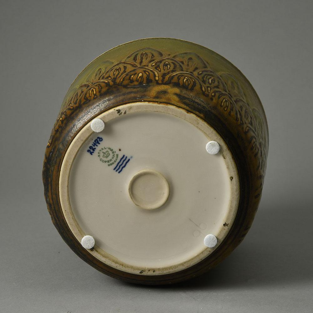 Gerd Bogelund for Royal Copenhagen large vase with solfatara glaze G9346 - Freeforms