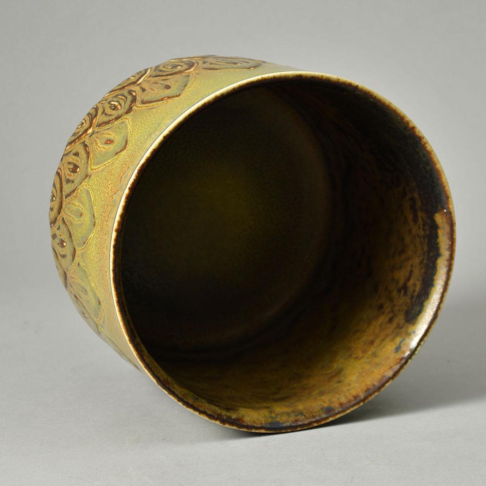 Gerd Bogelund for Royal Copenhagen large vase with solfatara glaze G9346 - Freeforms