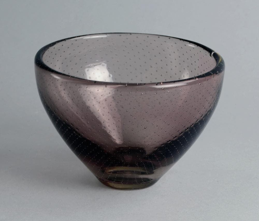 Glass bowl by Gunnel Nyman for Nuutäjarvi-Nottsjö A1244 - Freeforms
