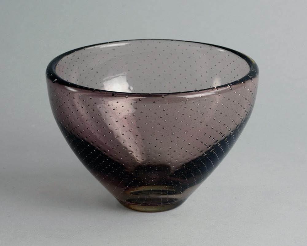 Glass bowl by Gunnel Nyman for Nuutäjarvi-Nottsjö A1244 - Freeforms