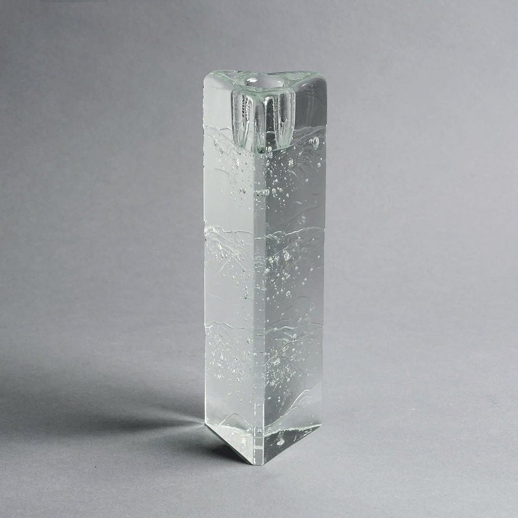 Glass candlestick by Timo Sarpaneva for Iittala A1917 - Freeforms