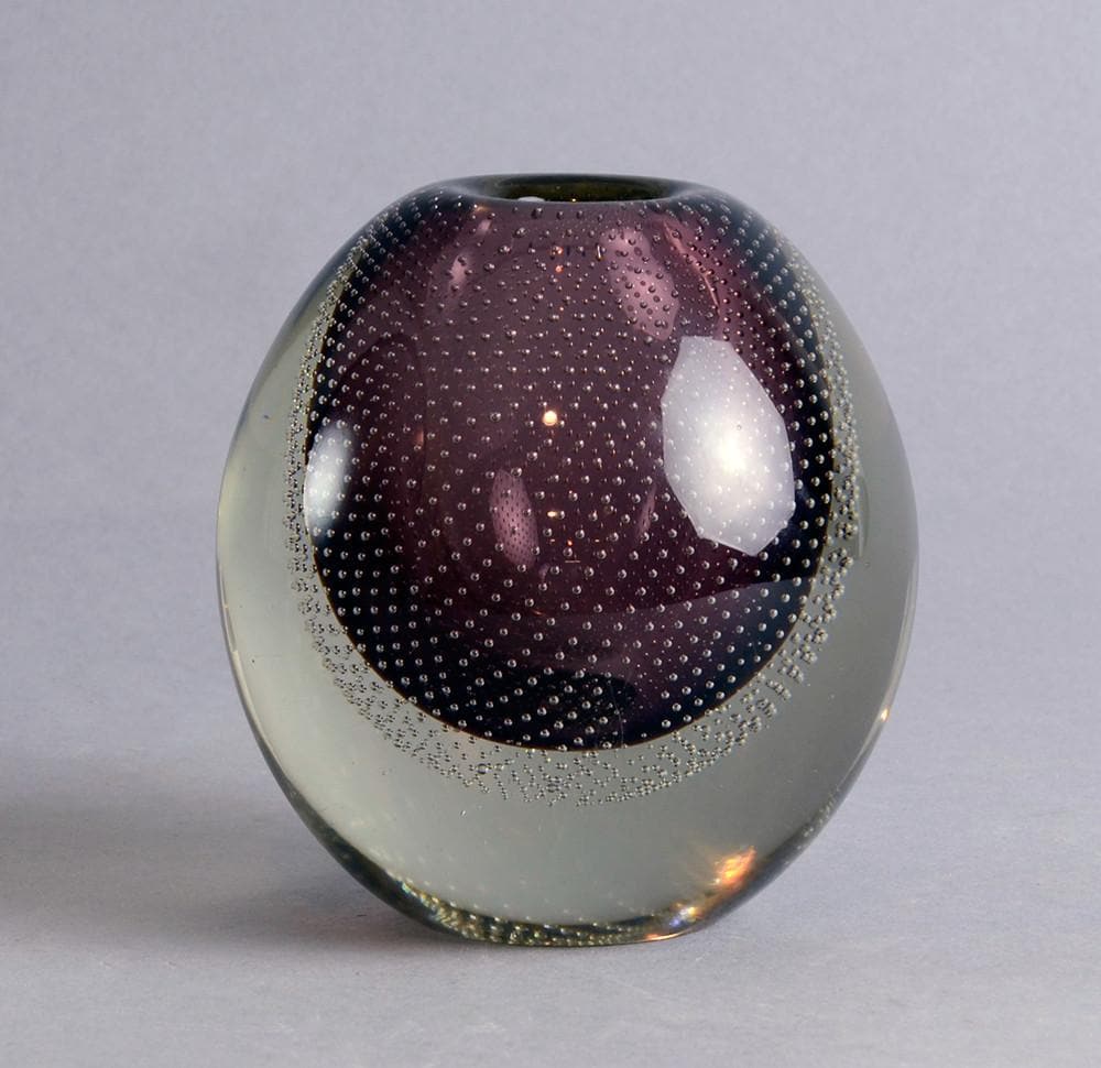 Glass "Huntu" vase by Gunnel Nyman for Nuutäjarvi-Nottsjö N8202 - Freeforms