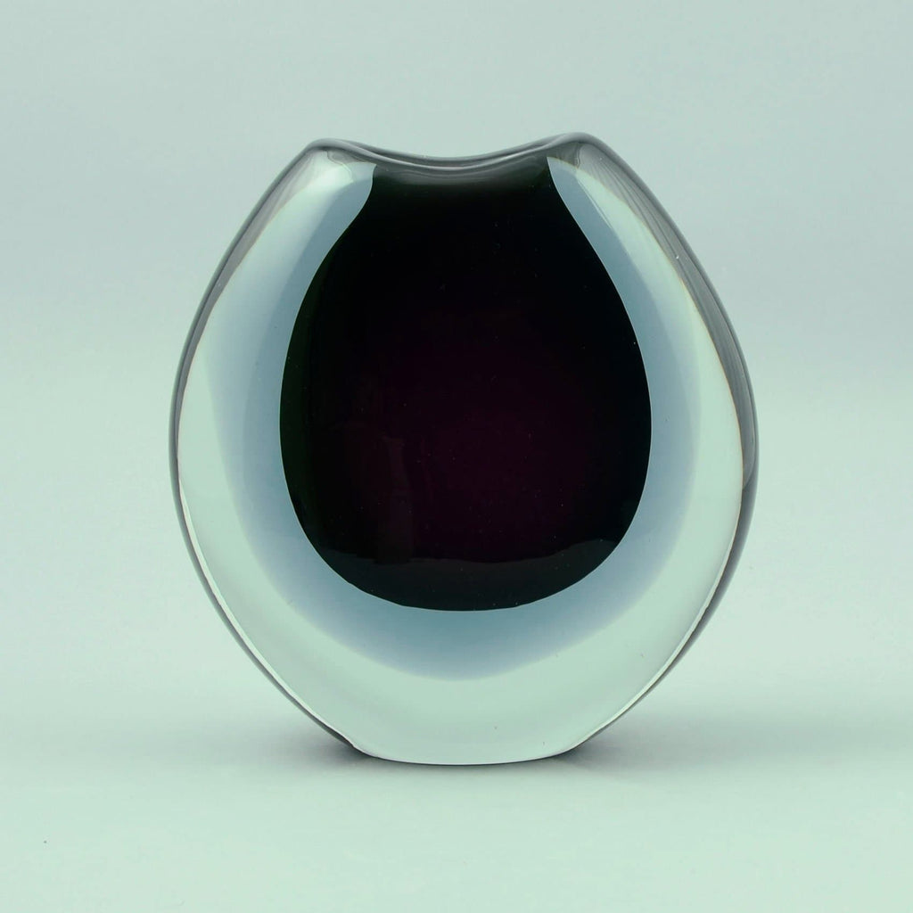 Glass sommerso vase by Vicke Lindstrand for Kosta N2101 - Freeforms