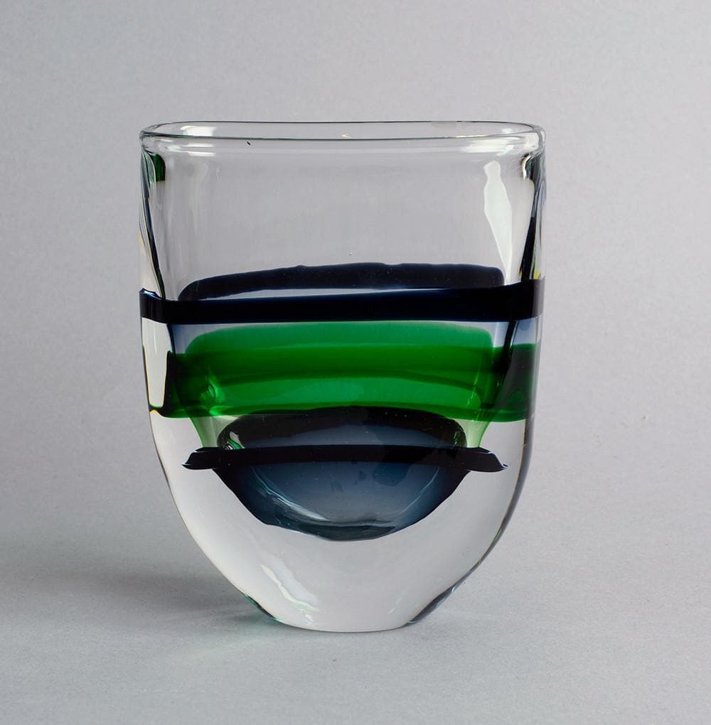 Glass vase by Nils Landberg for Orrefors B3594 - Freeforms