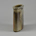 Gotlind Weigel, Germany stoneware flattened vase with glossy brown glaze E7255 - Freeforms