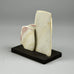 Gotlind Weigel, Germany stoneware sculpture on wooden base E7425 - Freeforms
