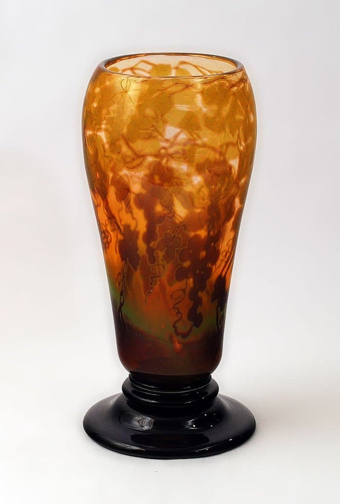 "Graal" footed glass vase by Simon Gate for Orrefors N7042 - Freeforms