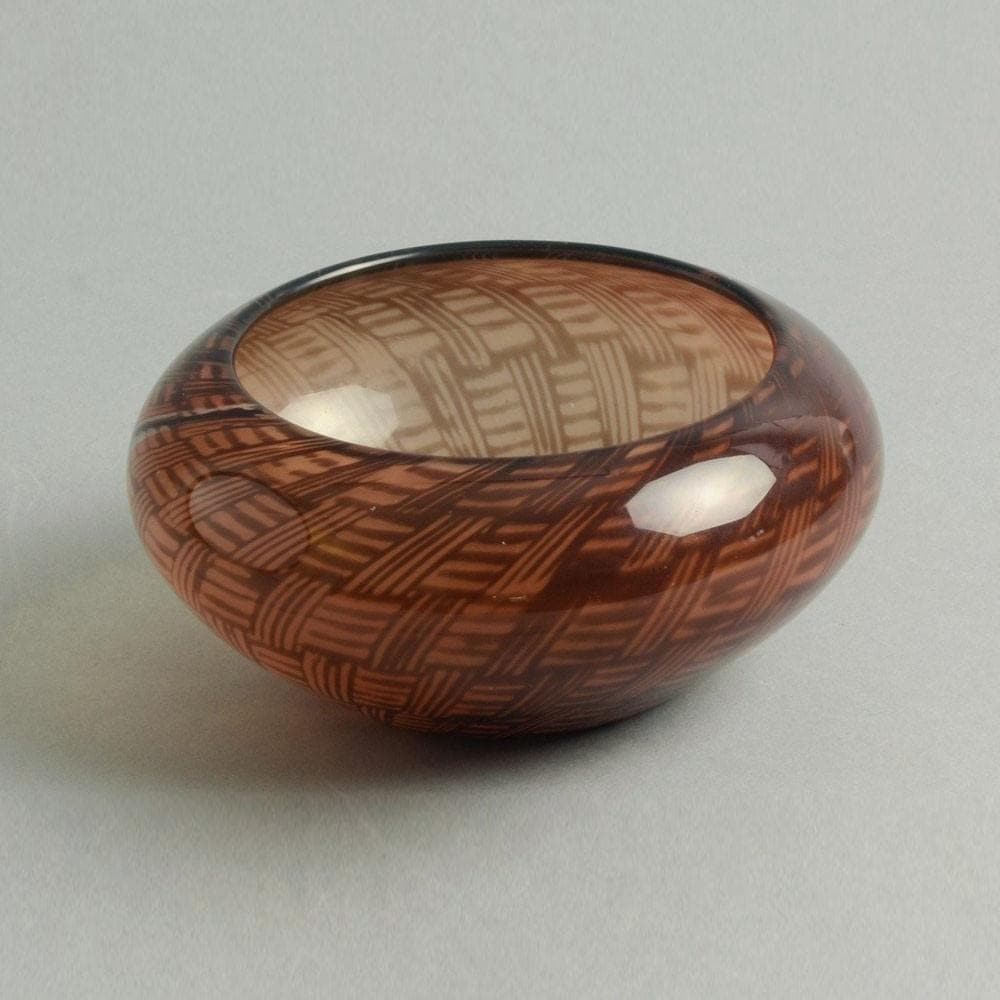 "Graal" glass bowl by Edward Hald for Orrefors N7043 - Freeforms