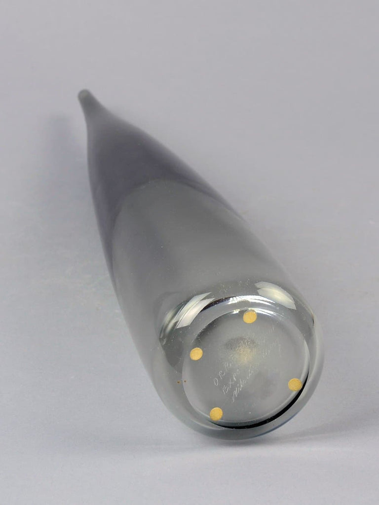 Gray glass "Expo" vase by Nils Landberg for Orrefors N6731 - Freeforms