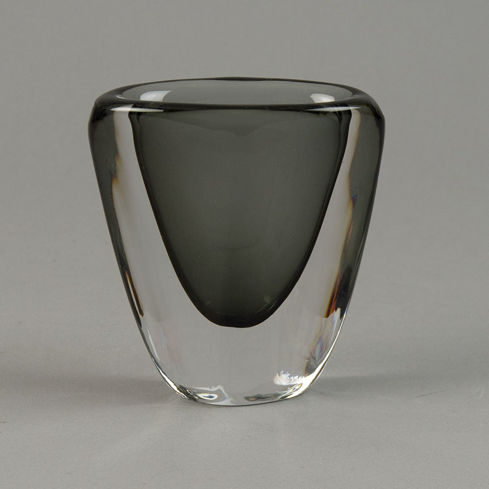 Gray glass "Sommerso" vase by Nils Landberg for Orrefors G9396 - Freeforms