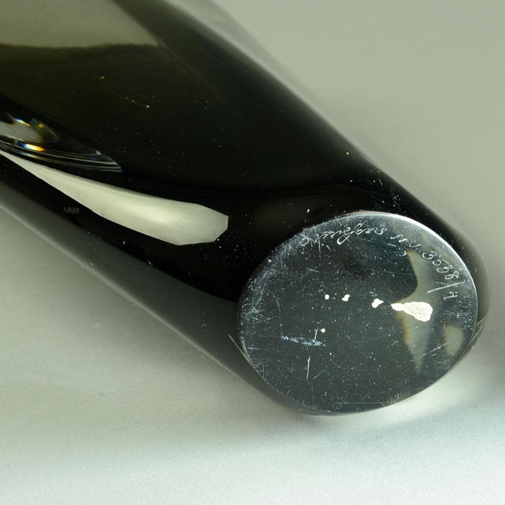 Gray glass "Sommerso" vase by Nils Landberg for Orrefors N7576 - Freeforms