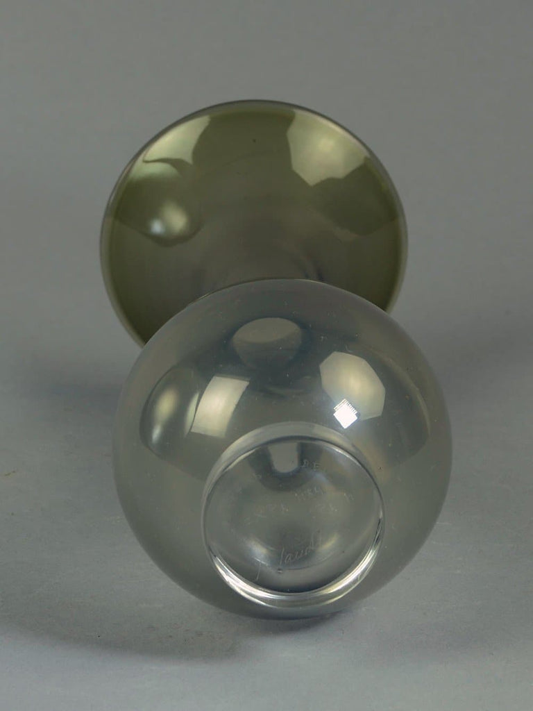 Gray glass vase by Nils Landberg for Orrefors N7412 - Freeforms