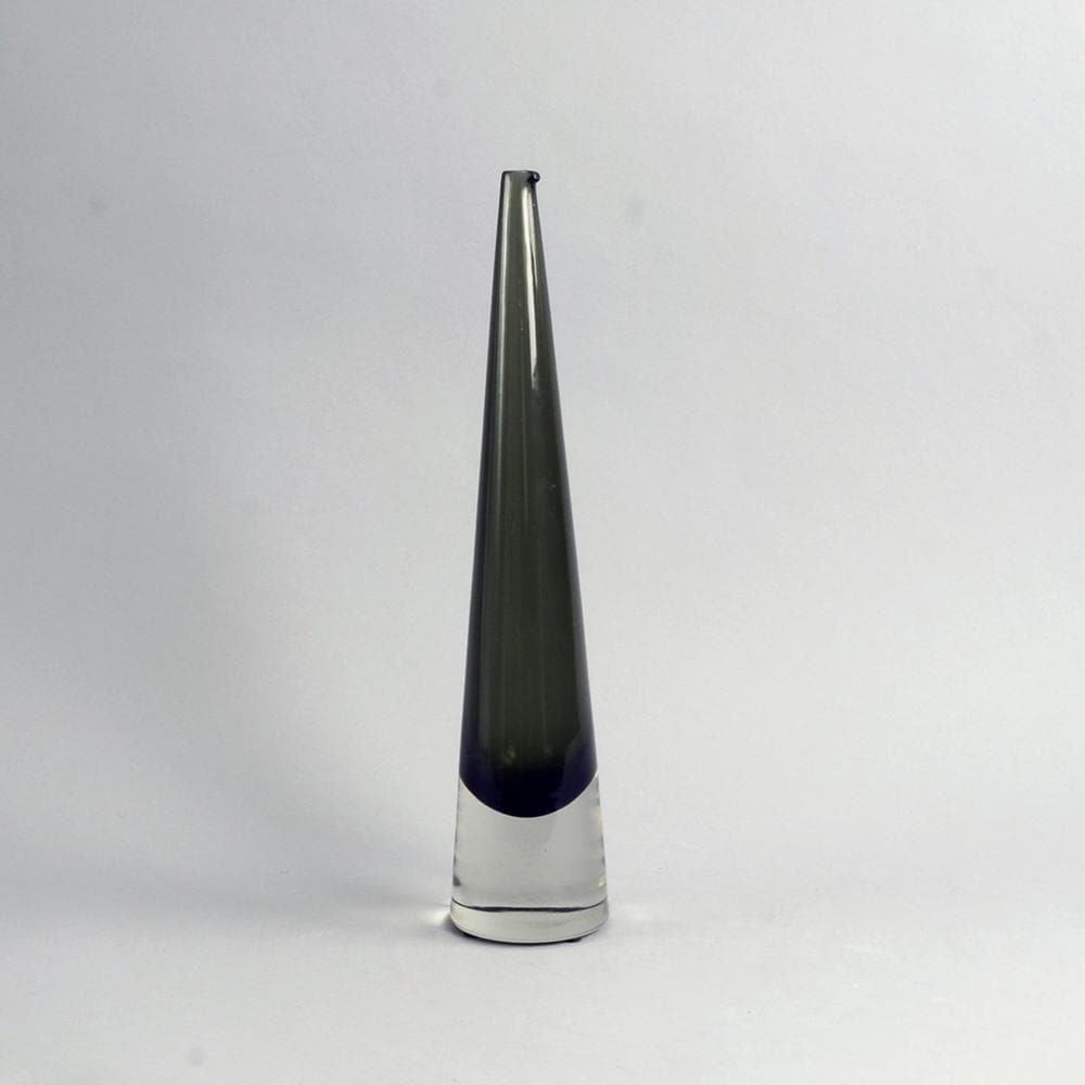 Gray glass vase by Timo Sarpaneva for Iittala N5794 - Freeforms