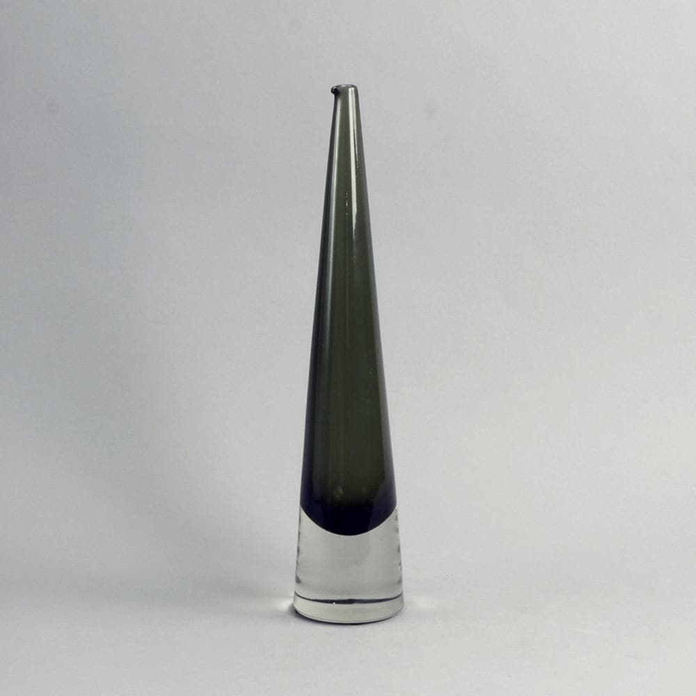 Gray glass vase by Timo Sarpaneva for Iittala N5794 - Freeforms