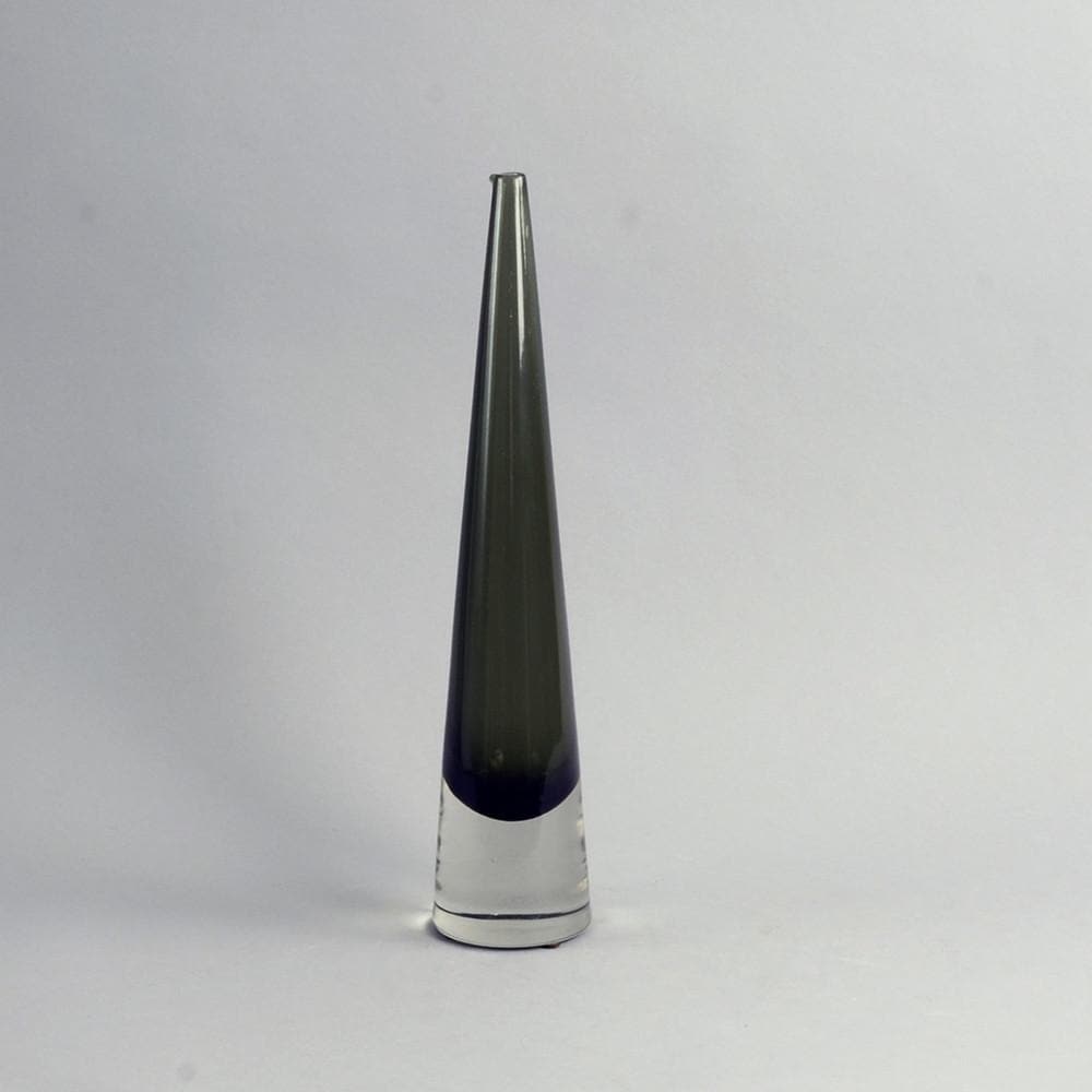 Gray glass vase by Timo Sarpaneva for Iittala N5794 - Freeforms