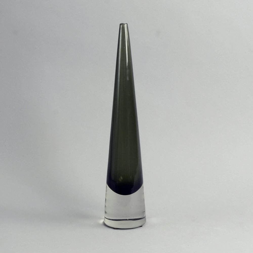 Gray glass vase by Timo Sarpaneva for Iittala N5794 - Freeforms