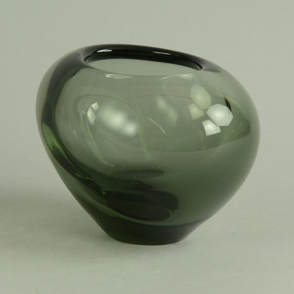 Gray heart shaped vase by Holmegaard - Freeforms