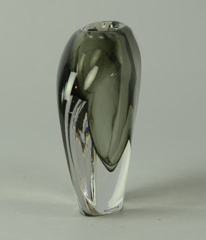 Gray "Sommerso" vase by Nils Landberg for Orrefors N6985 - Freeforms