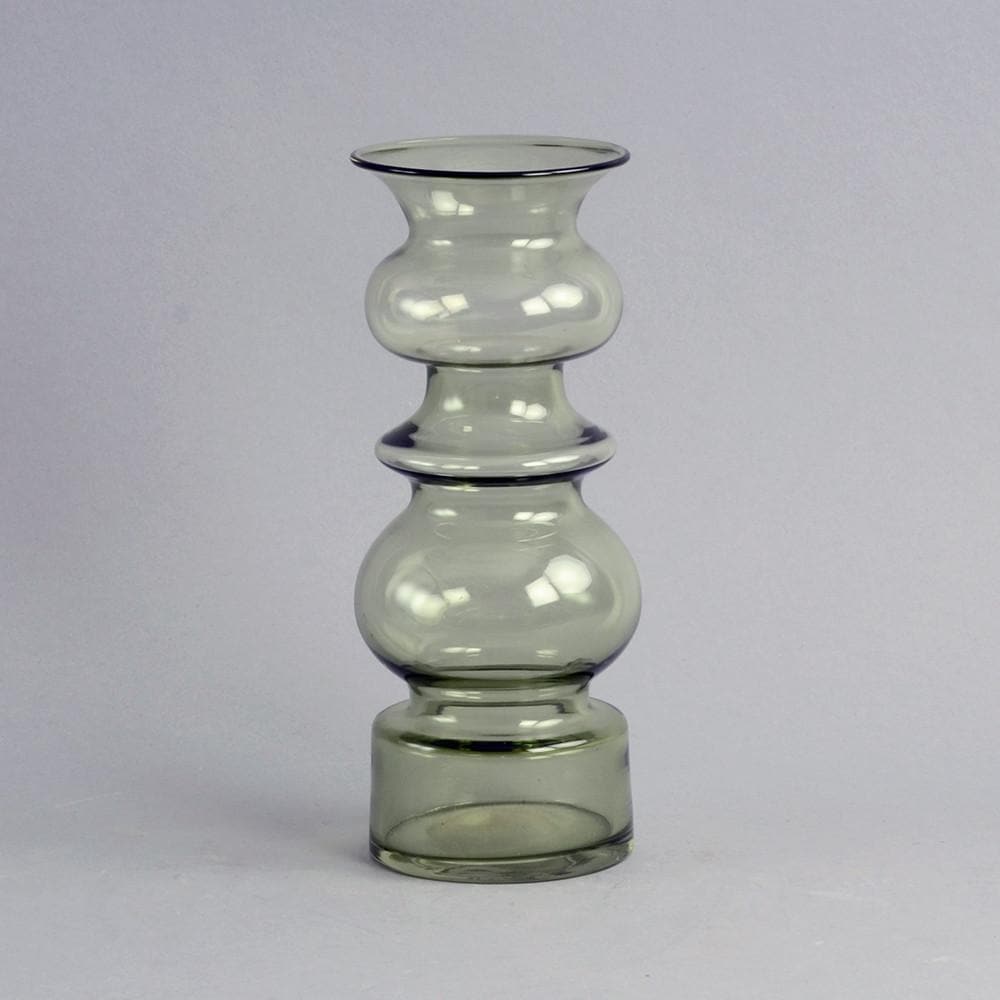 Green glass vase by Kaj Franck for Nuutajarvi-Nottsjo N9333 - Freeforms