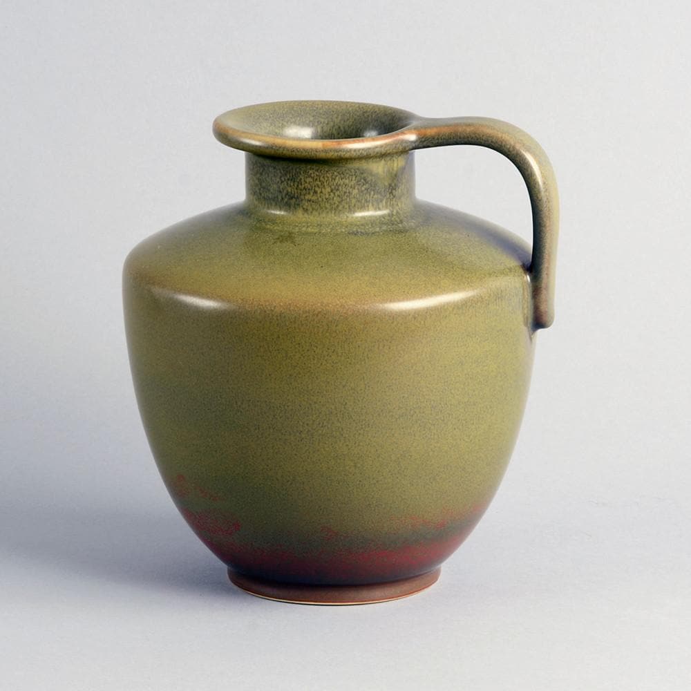 Green handled jug by Bing & Grøndahl N8292 - Freeforms